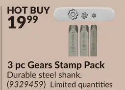 Princess Auto 3 pc Gears Stamp Pack offer