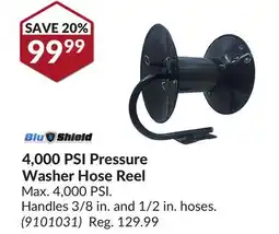 Princess Auto 4,000 PSI Pressure Washer Hose Reel offer