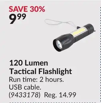 Princess Auto 120 Lumen Tactical Flashlight offer