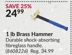 Princess Auto 1 lb Brass Hammer offer