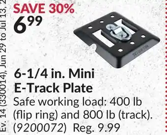 Princess Auto 6-1/4 in. Mini E-Track Plate offer