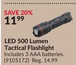 Princess Auto LED 500 Lumen Tactical Flashlight offer
