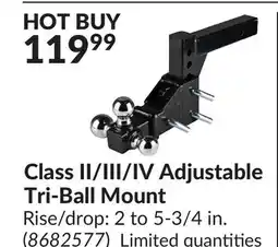 Princess Auto Class II/III/IV Adjustable Tri-Ball Mount offer