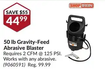 Princess Auto 50 lb Gravity-Feed Abrasive Blaster offer