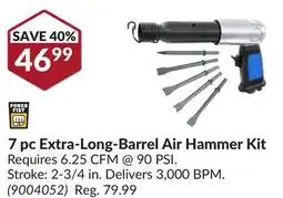 Princess Auto 7 pc Extra-Long-Barrel Air Hammer Kit offer