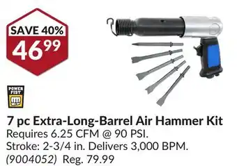 Princess Auto 7 pc Extra-Long-Barrel Air Hammer Kit offer