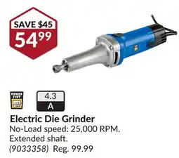 Princess Auto Electric Die Grinder offer