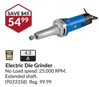 Princess Auto Electric Die Grinder offer