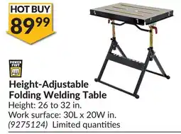 Princess Auto Height-Adjustable Folding Welding Table offer