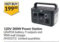 Princess Auto 120V 300W Power Station offer