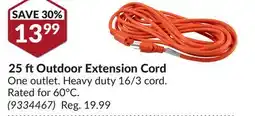 Princess Auto 25 ftOutdoor Extension Cord offer