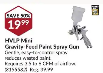 Princess Auto HVLP Mini Gravity-Feed Paint Spray Gun offer