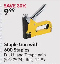 Princess Auto Staple Gun with 600 Staples offer