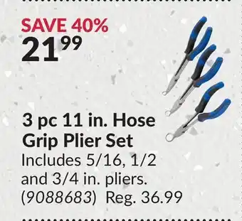Princess Auto 3 pc 11 in. Hose Grip Plier Set offer