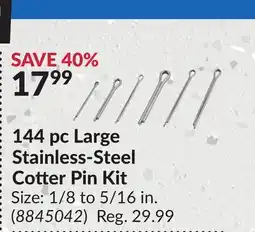 Princess Auto 144 pc Large Stainless-Steel Cotter Pin Kit offer