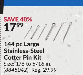 Princess Auto 144 pc Large Stainless-Steel Cotter Pin Kit offer