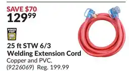 Princess Auto 25 ftSTW 6/3 Welding Extension Cord offer