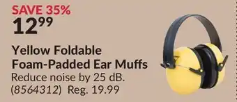 Princess Auto Yellow Foldable Foam-Padded Ear Muffs offer