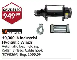 Princess Auto 10,000 lb Industrial Hydraulic Winch offer