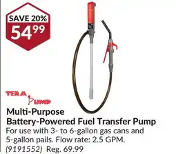 Princess Auto Multi-Purpose Battery-Powered Fuel Transfer Pump offer