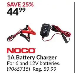 Princess Auto 1A Battery Charger offer