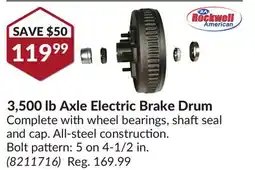 Princess Auto 3,500 lb Axle Electric Brake Drum offer