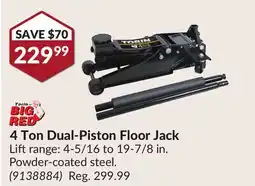 Princess Auto 4 Ton Dual-Piston Floor Jack offer