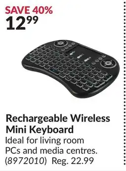 Princess Auto Rechargeable Wireless Mini Keyboard offer