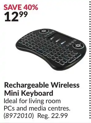 Princess Auto Rechargeable Wireless Mini Keyboard offer