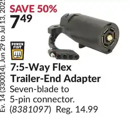 Princess Auto 7:5-Way Flex Trailer-End Adapter offer