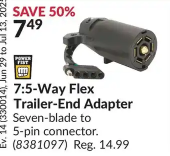 Princess Auto 7:5-Way Flex Trailer-End Adapter offer