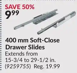 Princess Auto 400 mm Soft-Close Drawer Slides offer