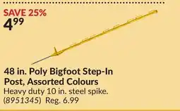 Princess Auto 48 in. Poly Bigfoot Step-In Post, Assorted Colours offer