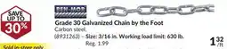 Princess Auto Grade 30 Galvanized Chain by the Foot offer