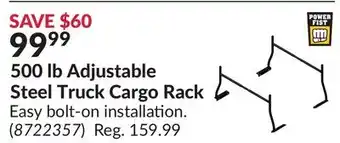 Princess Auto 500 lb Adjustable Steel Truck Cargo Rack offer