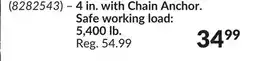 Princess Auto 4 in. with Chain Anchor. Safe working load: 5,400 lb offer