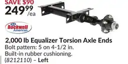Princess Auto 2,000 lb Equalizer Torsion Axle Ends offer