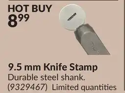 Princess Auto 9.5 mm Knife Stamp offer