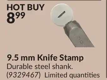 Princess Auto 9.5 mm Knife Stamp offer