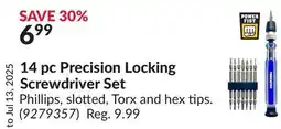 Princess Auto 14 pc Precision Locking Screwdriver Set offer