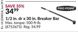 Princess Auto 1/2 in. dr x 30 in. Breaker Bar offer
