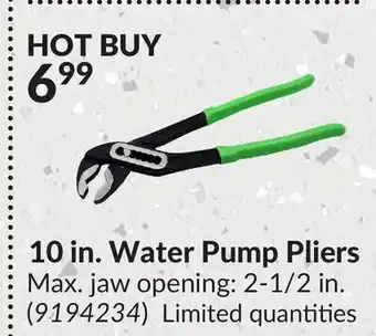 Princess Auto 10 in. Water Pump Pliers offer