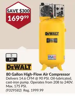 Princess Auto 80 Gallon High-Flow Air Compressor offer