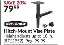 Princess Auto Hitch-Mount Vise Plate offer