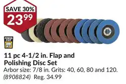 Princess Auto 11 pc 4-1/2 in. Flap and Polishing Disc Set offer