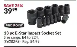 Princess Auto 13 pc E-Star Impact Socket Set offer