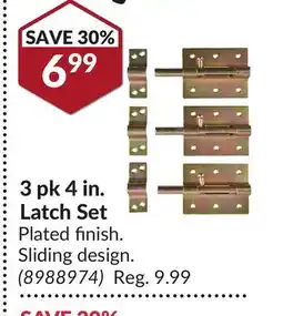 Princess Auto 3 pk 4 in. Latch Set offer