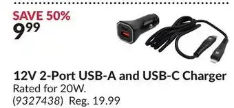 Princess Auto 12V 2-Port USB-A and USB-C Charger offer