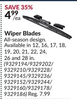 Princess Auto Wiper Blades offer