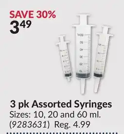 Princess Auto 3 pk Assorted Syringes offer
